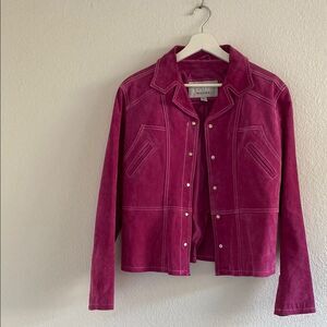 Wilson’s leather  Pink Leather Jacket Classic Design